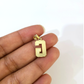 10K Yellow Gold G Initial Charm Pendant Alphabet Real 10kt Men Women