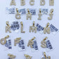 10k Real Yellow Gold Diamond Alphabet A-Z Initial Charm Pendent Men Women