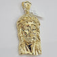 Real 10k Gold Pendant Jesus Head Charm 10kt Yellow Gold For Men's Different Size