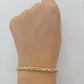 Solid 10k Yellow Gold Rope bracelet 7" 7.5" 8" 8.5" 9" Men Women 3mm- 9mm REAL