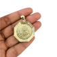 Real 10K Mexican 50 Pesos Medallion Pendant Charm Yellow Gold Genuine 10kt