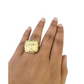 Real 10k Nugget Head Ring Yellow Gold Men 10Kt Genuine