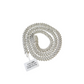 Real 925 Silver Moissanite Necklace Cuban Link Chain 22 Inch 8mm Women Men