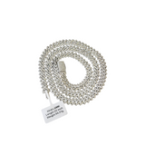 Real 925 Silver Moissanite Necklace Cuban Link Chain 22 Inch 8mm Women Men