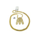 Real 10k Gold Franco Chain 2.5mm 16"-26" M Initial Charm Pendant Necklace SET