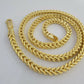 10K Gold Franco Link Chain 22" Necklace Thick, REAL 10kt Men's STRONG Chain Link