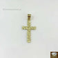 10k Gold Jesus Cross Charm, Pendant with Miami Cuban Chain in 22 24 26 28 Inch