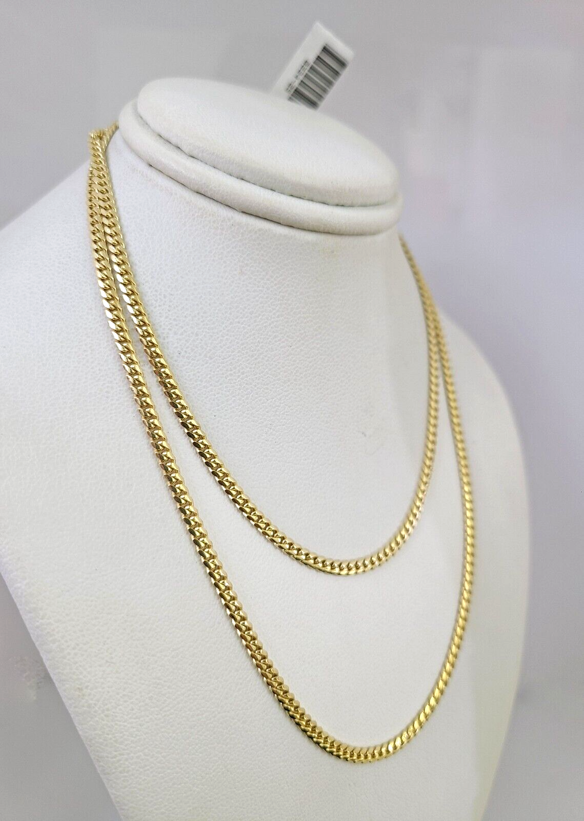 Real 10k Solid Miami Cuban Link Yellow Gold Chain 3mm Necklace 20 Inches Genuine