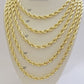 Real 14k Gold Rope chain 18 Inch 5mm Diamond Cuts 14kt Yellow Gold Men Women