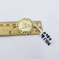 10K Yellow Gold Masonic Mason Charm Pendant Miami Cuban Design Diamond Cut 1.5"