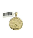 10k Gold Centenario Coin Pendant Charm Nugget Bezel 1.5 inch 50 Pesos 1947