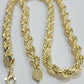 10K Yellow Gold Thick Rope Chain 22" 8mm Real 10k Necklace