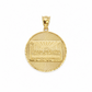10K Yellow Gold Round Last Supper Pendant Charm 1.5" Nugget Unisex Gold