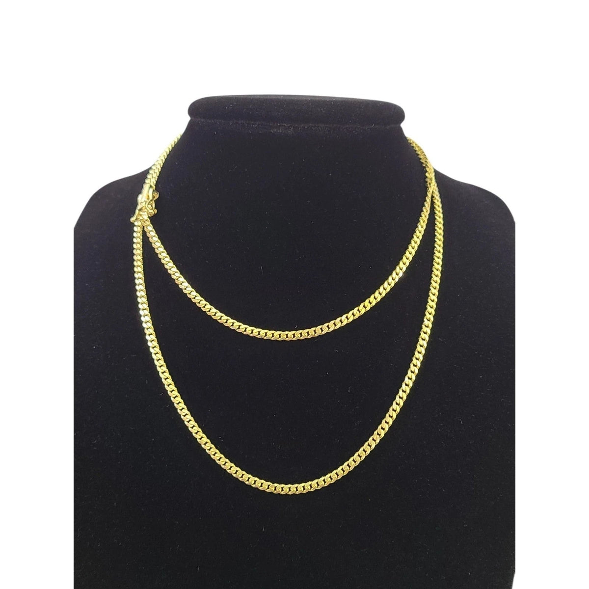 10k Solid Gold Miami Cuban Chain 2mm 3mm 4mm 5mm 18 20 22 24 inch Men Women