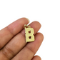 10K Yellow Gold B Initial Charm Pendant Alphabet Real 10kt Men Women