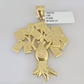 10k Money Tree Charm Pendant Men's REAL 10Kt Yellow Gold Genuine
