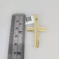 REAL 10k Solid Rope Chain Jesus Cross Charm Pendant 3mm Set 18"-26" in Necklace