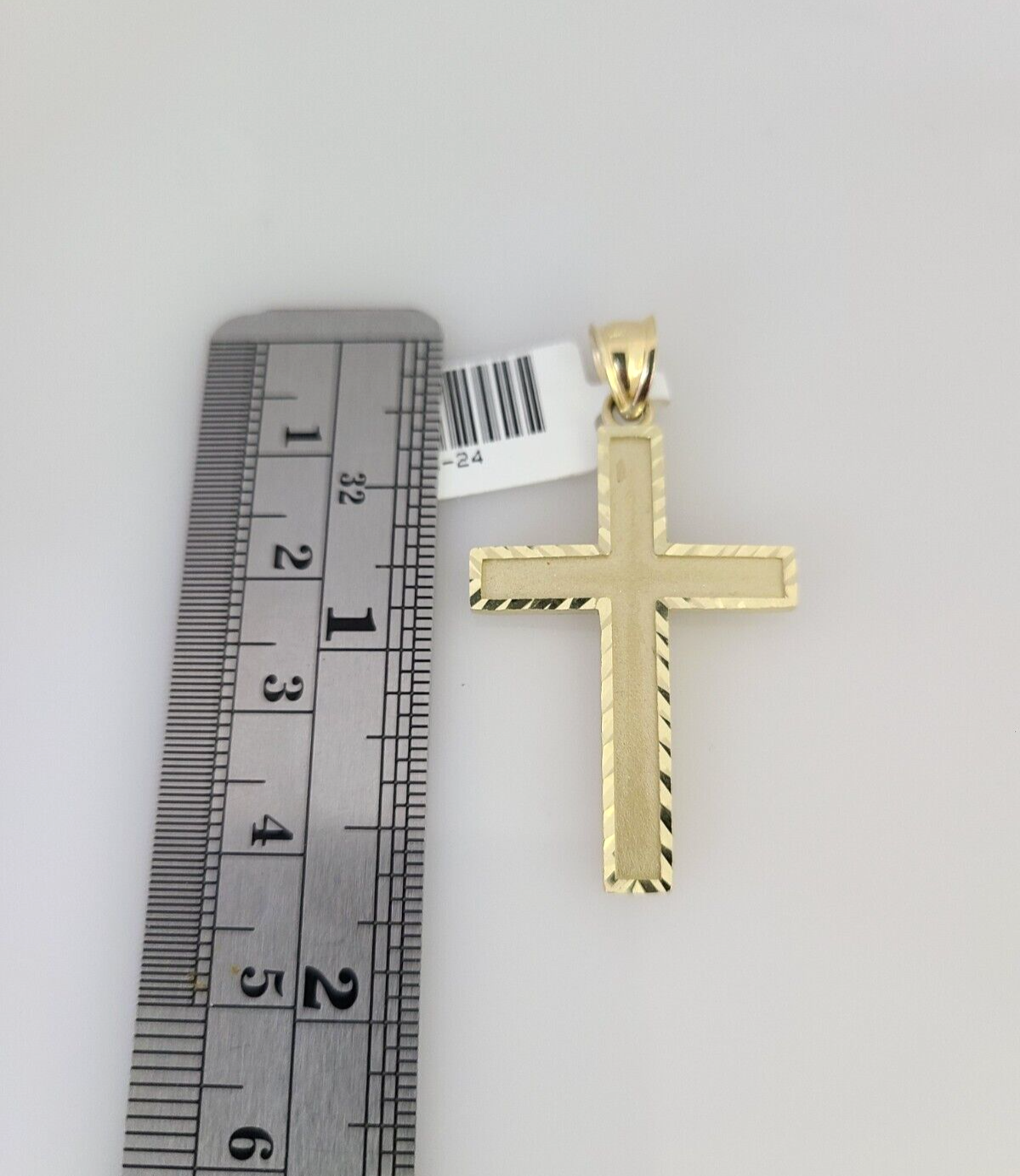 REAL 10k Solid Rope Chain Jesus Cross Charm Pendant 3mm Set 18"-26" in Necklace