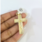 Real 10k Gold Franco Necklace Chain Nugget Cross Charm 2.5mm 18"-26" Pendant SET