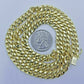 Real 10K Yellow Gold 8mm 26" Miami Cuban Link Chain Necklace Box Lock