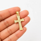 Real 10K Gold Rope Chain 3mm Religious Cross Charm Set Men Women 18"-28"