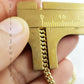10K Gold Chain Initial H Charm Alphabet Pendant Solid 0.46 CT Diamond Men Ladies
