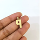 10K Yellow Gold P Initial Charm Pendant Alphabet Real 10kt Men Women