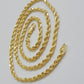 Real 18kt Yellow Gold Rope Chain Necklace 3mm 22 Inch Men Women SOLID HEAVY 18k