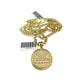 10K Gold Miami Cuban Chain Nugget Last Supper 18"-24" 2mm Pendant Necklace SET