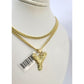 Real Gold 10k Miami Cuban Link 2.5mm Chain Y Initial Charm Necklace Pendant SET