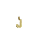 10K Yellow Gold J Initial Charm Pendant Alphabet Real 10kt Men Women