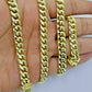 Real 14k Yellow Gold Miami Cuban link chain 8mm 30 Inch With Box Clasp Mens 14KT