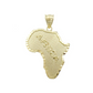 10k Yellow Gold Charm Africa Map Pendant Mens REAL 10KT GOLD & FREE SHIPPING
