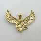 10k Yellow Gold Flying Eagle Diamond Cut Charm Pendant For Men Women Real