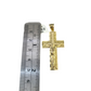 10k Gold Franco Necklace Chain Crucifix Cross Charm 2.5mm 18"-26" Pendant SET