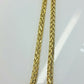 Real 10k Gold 4mm Men yellow Gold Palm Chain Necklace 20" inch Chocker Chain