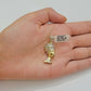 REAL 10k Gold Diamond Pendant Pharaoh Head Charm 1/4 Ct Natural Diamonds Mens