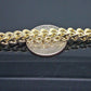 Mens Real 10k Yellow Gold Franco Bracelet 7mm 9" Inch Strong