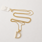 10K Gold Solid Franco Chain D Initial CZ Stone Pendant Set 1mm 16 18 20 22 Women