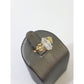 10k Gold Floral Marquise CZ Ring Women Yellow Gold Flower Design Statement