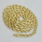 Solid 14k Gold Rope Chain Necklace 4mm 18"- 30" Inch REAL 14KT Yellow Gold
