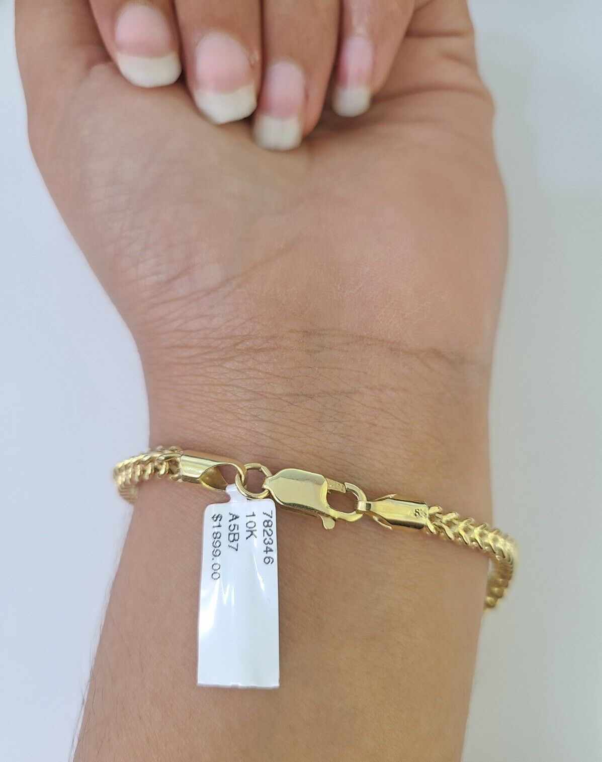 10k Yellow Gold Franco Bracelet 3mm 7.5" Inch Men Women Link Real