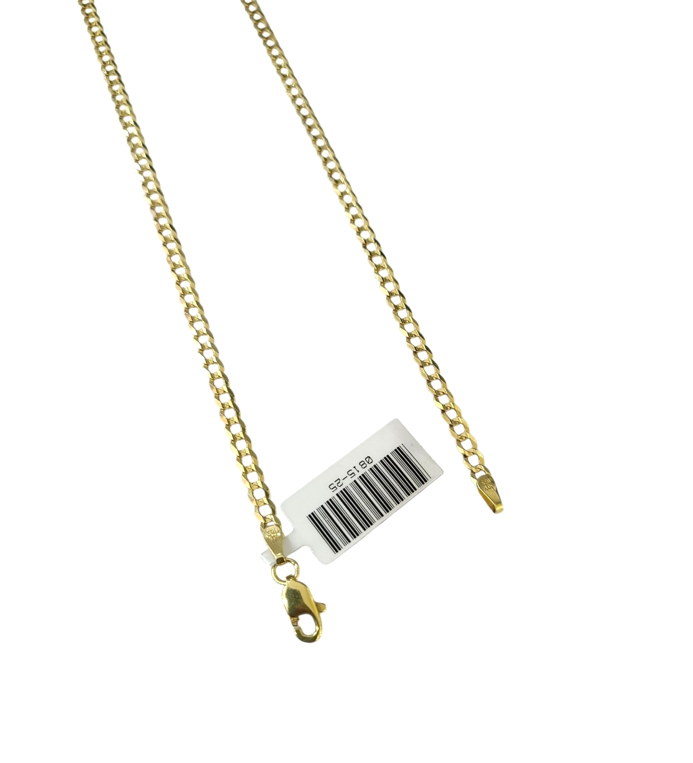 10K Yellow Gold Cuban Curb Chain Necklace 3mm 18 Inch REAL 10kt Womens
