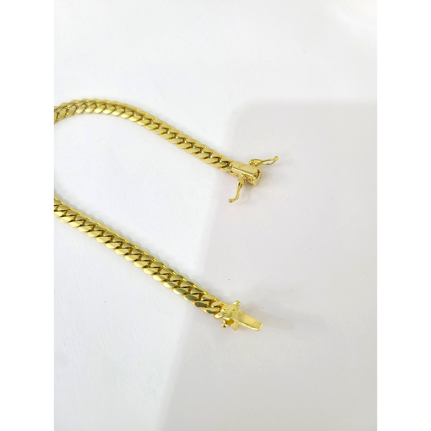 10k Real Solid Gold Miami Cuban Bracelet 5mm Link 7" inch Women Men