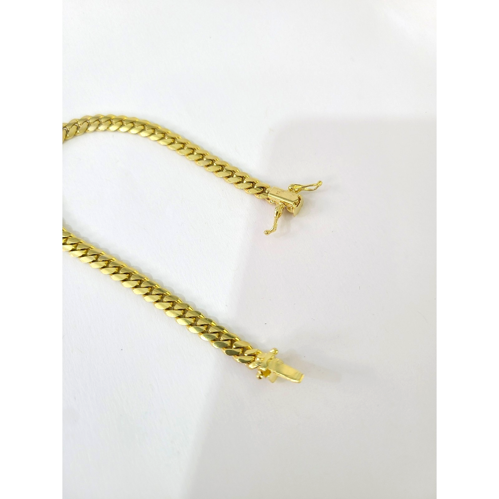 10k Real Solid Gold Miami Cuban Bracelet 5mm Link 7" inch Women Men