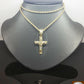 Real 10k Gold Rope Chain Cross Pendant 18" 20" 22" 24" 26" Necklace