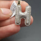 10k Yellow Gold Diamond Bubble Letter A-Z Initial Charm Pendent Real Diamond