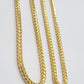 Real 10k Gold Necklace Franco Chain 4mm 22Inch Diamond Cut 10k Yellow Gold SOLID