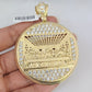 10k Last Supper Charm Pendant Mens REAL 10Kt Religious Medallion Yellow Gold