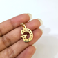 10k Gold Cuban Curb Chain Necklace G Initial Alphabet Pendant Charm 3mm Necklace
